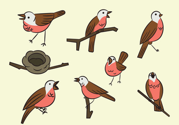 Free Cartoon Nightingale Bird - vector gratuit #380691